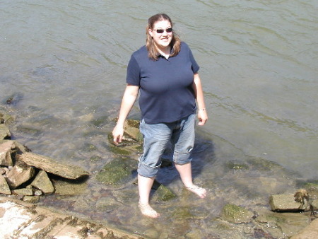 June 03. Standing in the Rhein River