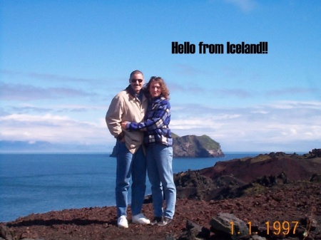 Kevin and Jenny at the Westmann Islands, Southern Iceland