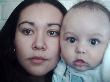 Elideth Montero with son Oldeir Arjeniz Montero 5months old