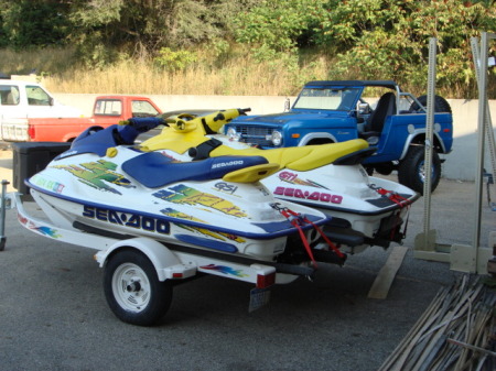 A pair of Sea Doo's