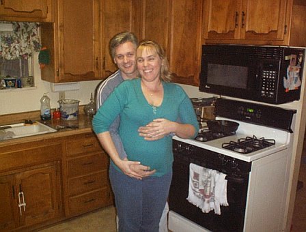 Vince and Me at 8 months pregnancy