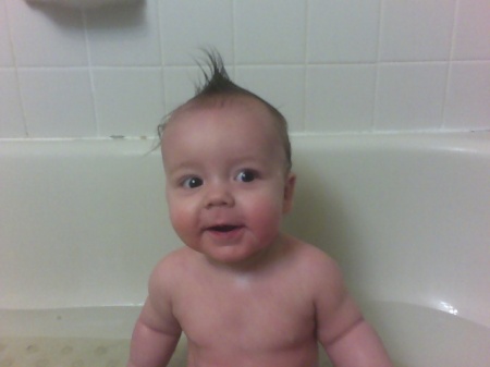 Bath time with Carter Jay