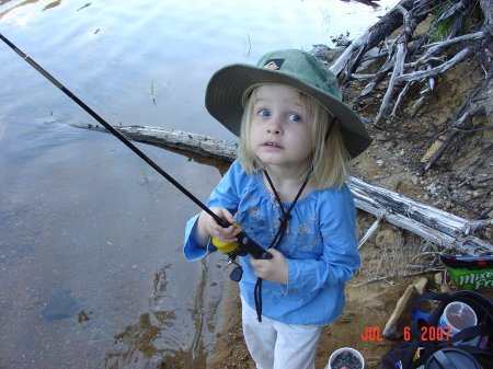 Claire goes fishing...