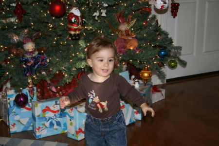 Noah at Nonna's on Christmas - 2007