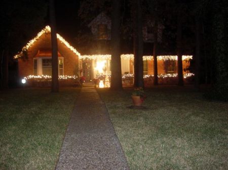 Our home in Spring Texas at Christmas