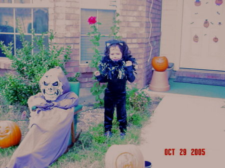 jewell in her kitty cat costume Halloween 2005