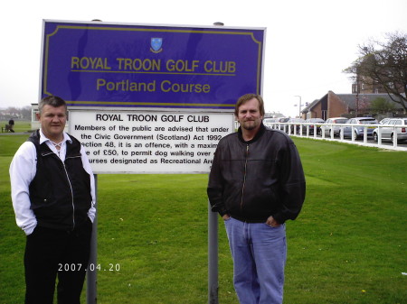 With Billy McPike at Royal troon