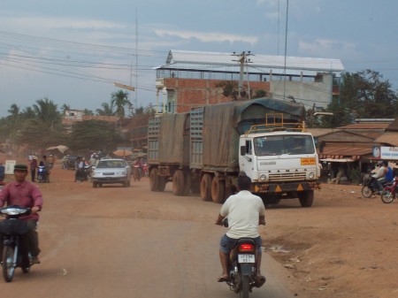 Just past the Cambodian border