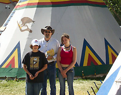Me and Avala and Eric. Calgary Stampede, 2005