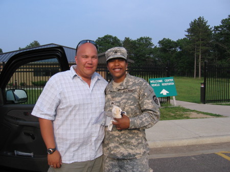 My sister and I before she leaves for Iraq