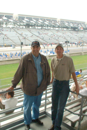 Cliff and son Chris at Indianapolis 500 2004