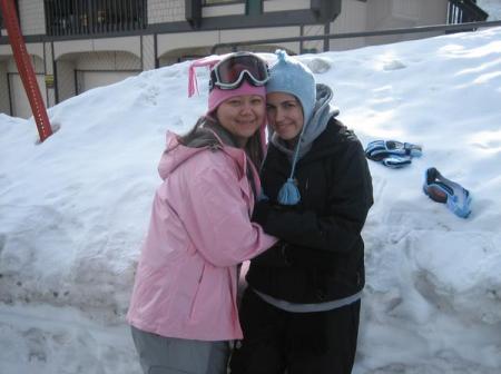 Adria & I at Mammoth Mountain, Cali