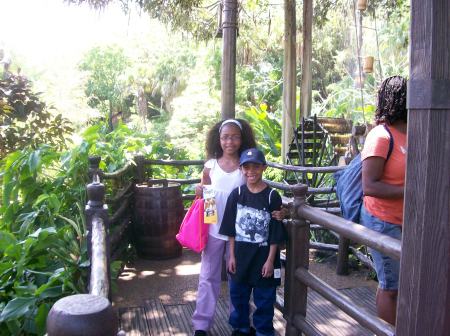 Kayla & EJ in DisneyWorld