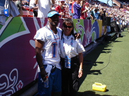 Working hard at the Pro Bowl!