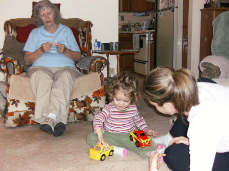 Ella Rose visiting her other grandparents