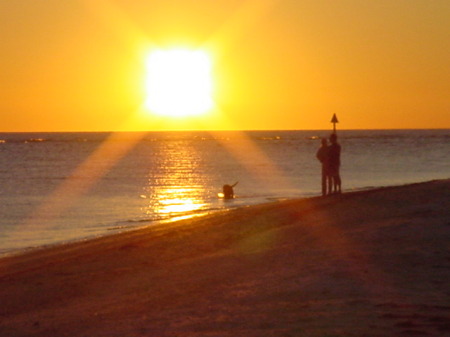 SUNSET AT HONEYMOON  ISLAND