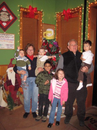Tina, me and the grandchildren