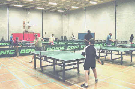 Coaching student at My Fairfield Table tennis Club (CT)