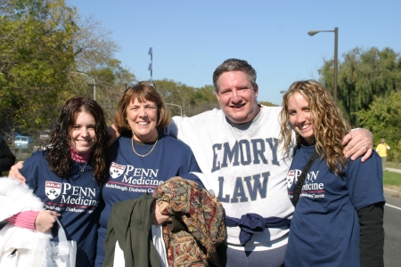 With Marni (one of my nieces), Jean (my wife), and Audrey (my daughter) at Philly Juvenile Diabetes Walk