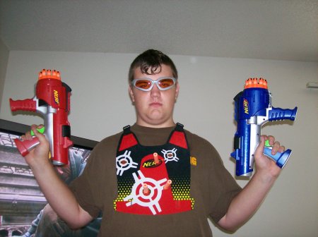 Shawn ready for a nerf war