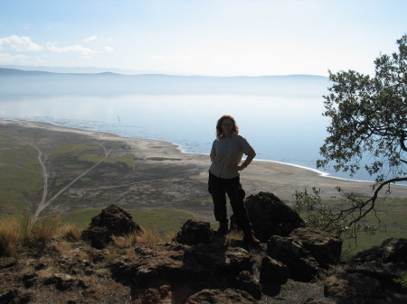 Tracy, Baboon Point at Lake Nakuru, December 9th, 2005