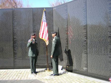 Re-enlistment at the Vietnam Memorial
