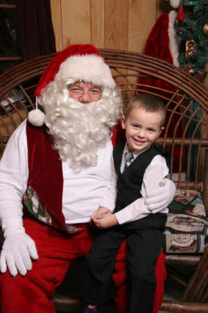 My grandson, Brandon. He believes in Santa, do you?