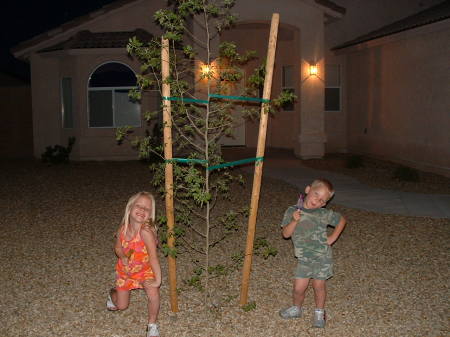 In front of our house in Arizona.