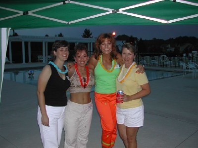 My friends and I at a luau! (I'm second from left) 8/2005