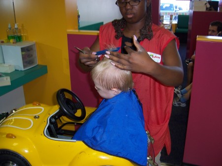 Son's first hair cut