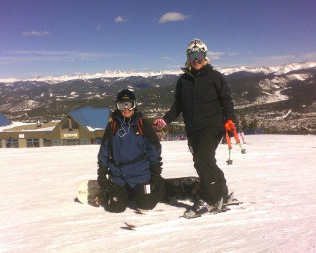 cindy on snowboard at breck '06