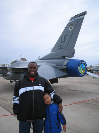 Jason & Isaiah at the Airshow Luke AFB