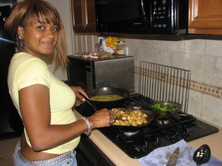 nicole enjoying the kitchen