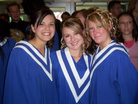 My baby girl graduating from high school (far left)