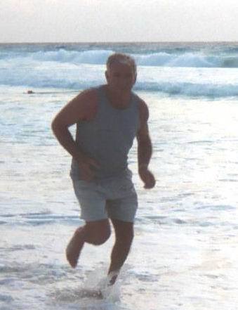 Running on Cancun beach