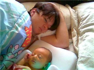 Me and my little O sleeping