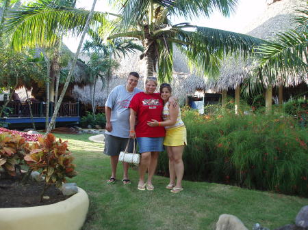 me and my two kids in the islands