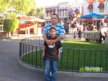 me and my son at "disneyland"