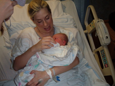 Me & my baby girl, Bailee - 2 hours old :)
