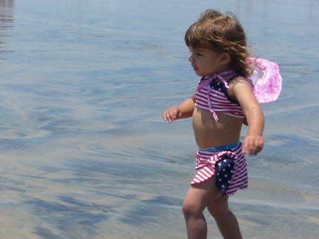 Daughter, Kennedy, at the beach June 2007