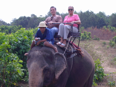 elephant ride in thailand 2007