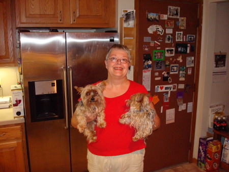 Barb with Tootsie and Lucky