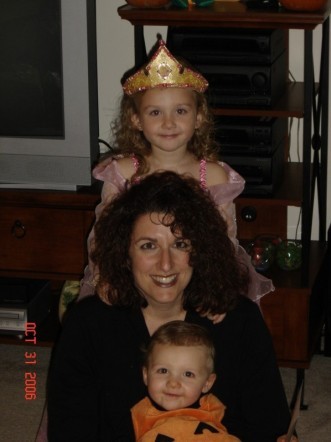 Mommy & her princesses on Halloween