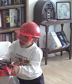 Mommy's handyman in training