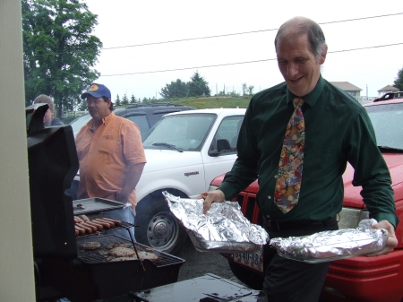 Hubby cooking out