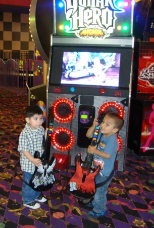 Grandpa's lil Guitar players.. Jr & CJ