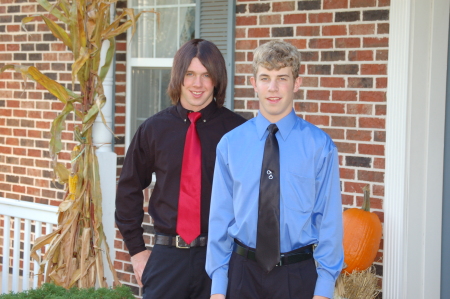 Ian and Jarred ready for the homecoming dance