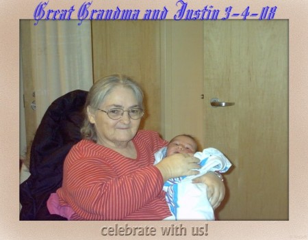 great grandma and justin