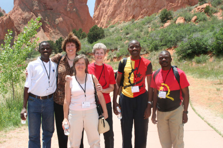 Visiting Garden of the Gods with colleagues in 2005