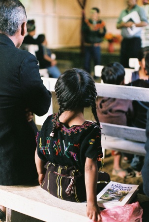 Girl in Church - Guatemala
